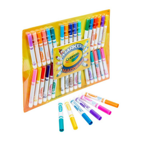 Crayola Marker Madness 34 Broad Line, Scented, And Neon Markers Art Set