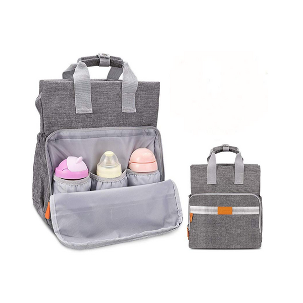 Multifunction Waterproof Diaper Bag With Changing Pad & Insulated Pockets