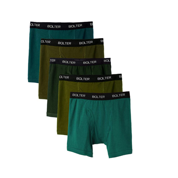 Pack de 5 calzoncillos bóxer Bolter de algodón y licra para todo el día para hombre (2 estilos)
