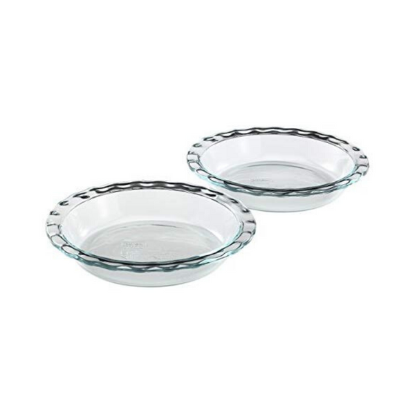 Pyrex Easy Grab Glass Pie Plate (9.5-Inch, 2-Pack)