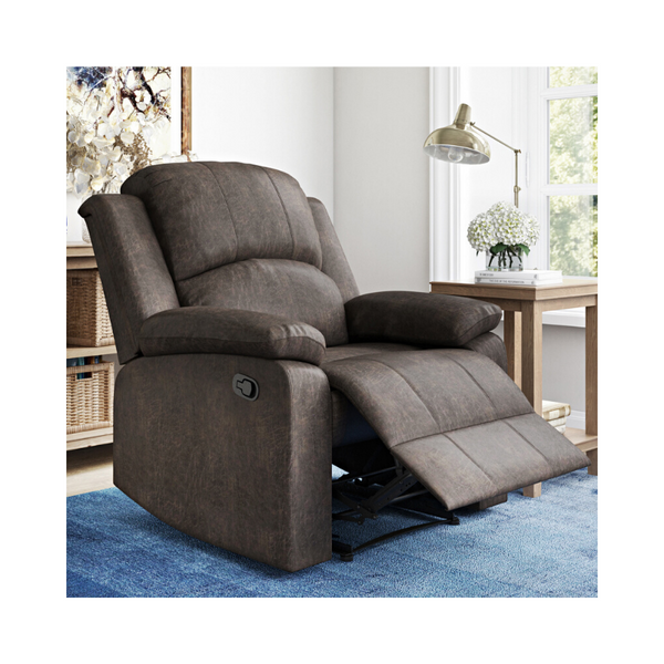 Lifestyle Solutions Reynolds Manual Recliner Faux Suede