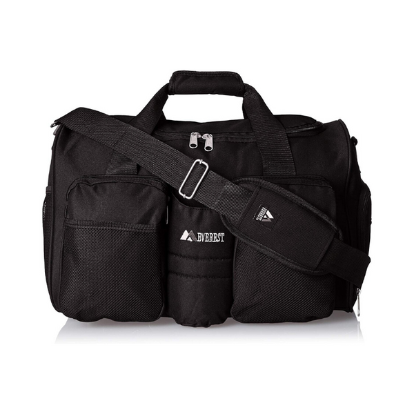 Everest Gym Bag with Wet Pocket (Black)