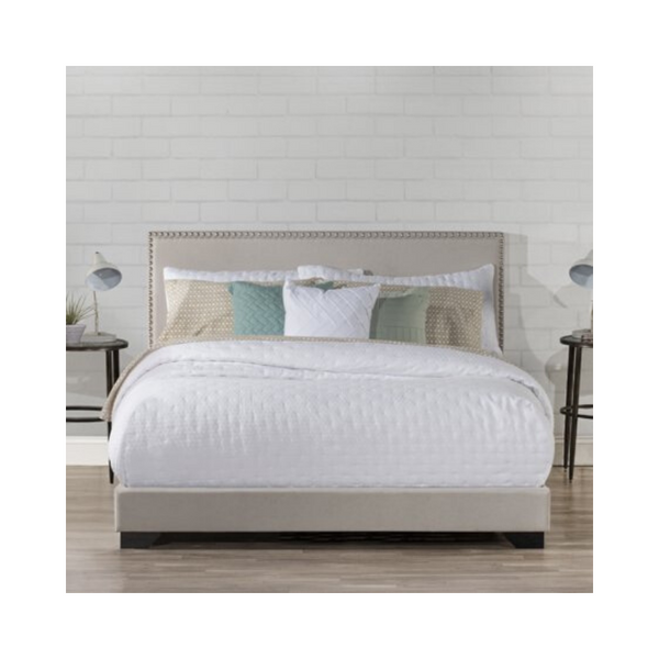 Hillsdale Willow Nailhead Trim Upholstered Bed (Queen Size)