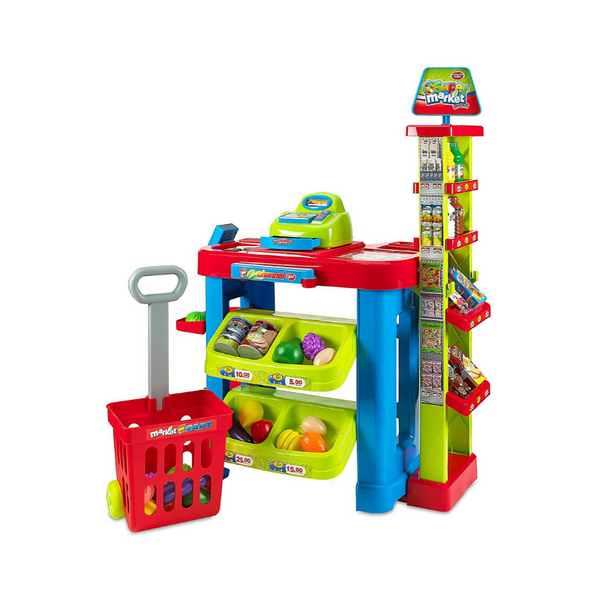 Creative Time Kids Supermarket Super Fun Playset with Shopping Cart