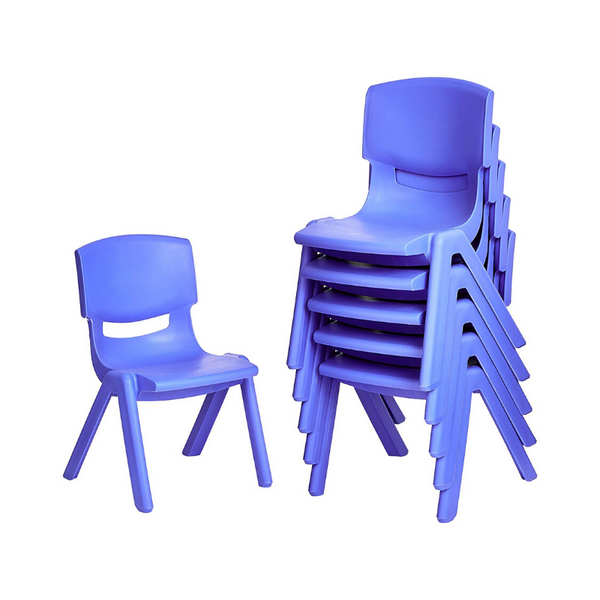 Paquete de 6 sillas de resina apilables para aula escolar de 10 pulgadas de Amazonbasics