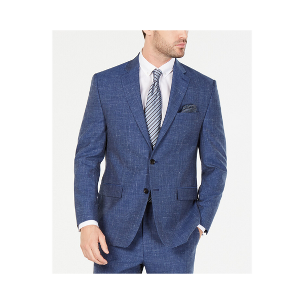 Lauren Ralph Lauren Mens Classic Fit Stretch Textured Suit Jacket (Indigo)