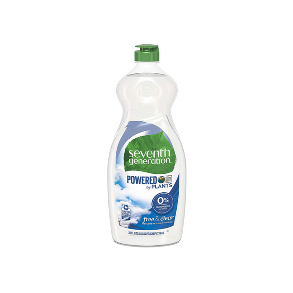 6 Bottles Of Seventh Generation Free And Clear Dish Liquid Soap