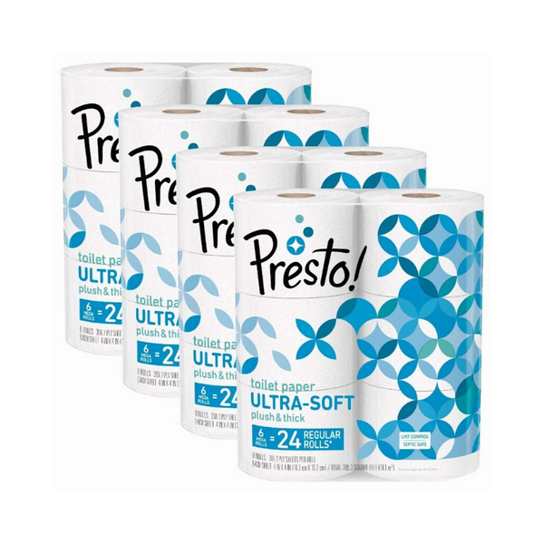 24-Count Presto! Mega Roll Toilet Paper (Ultra Soft)