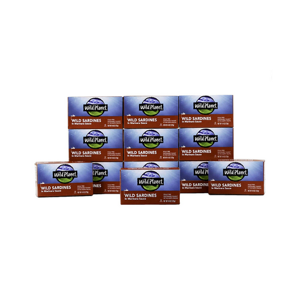 12 Latas De Sardinas Salvajes En Salsa Marinara Wild Planet