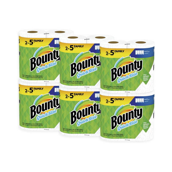 12 rollos de toallas de papel de tamaño rápido Bounty