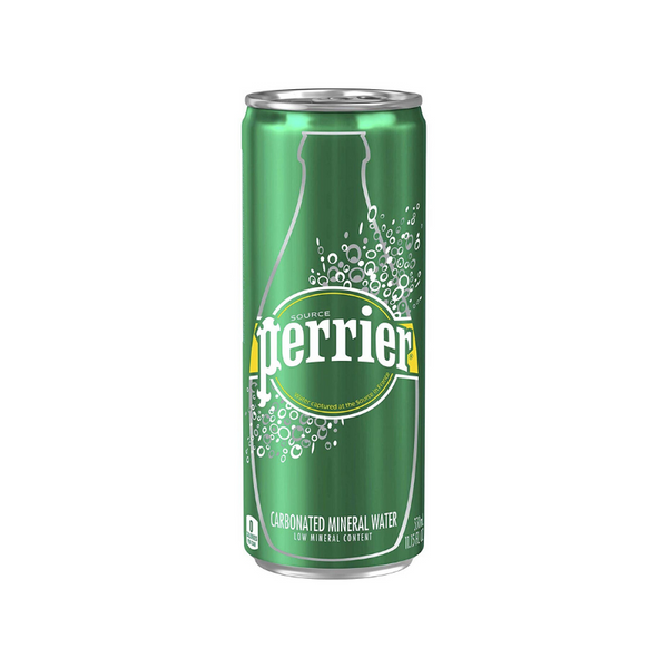 30 Cans Of Perrier Carbonated Mineral Water