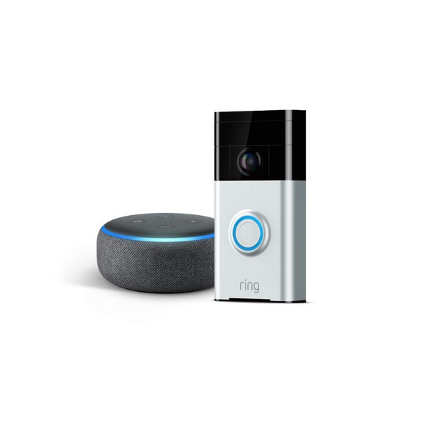 Ring Wi-Fi Video Doorbell With Echo Dot 3rd Generation