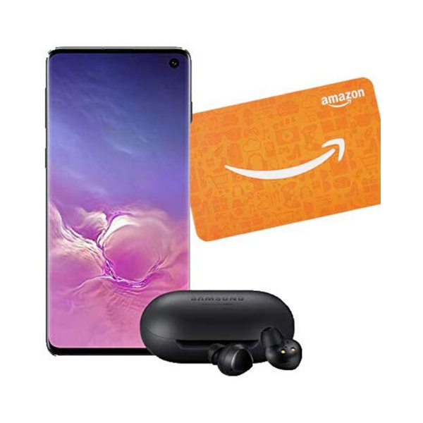 Teléfono inteligente Samsung Galaxy S10 desbloqueado con Galaxy Buds y tarjeta de regalo de Amazon de $ 50
