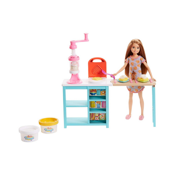 Muñeca Barbie Sisters Stacie y juego de desayuno