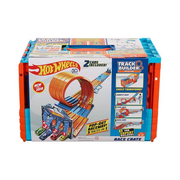 Hot Wheels Track Builder System Caja de carreras y juego de acrobacias