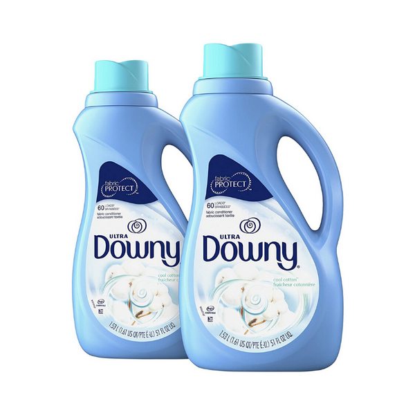 2 Bottles Of Downy Ultra Cool Cotton Liquid Fabric Conditioner