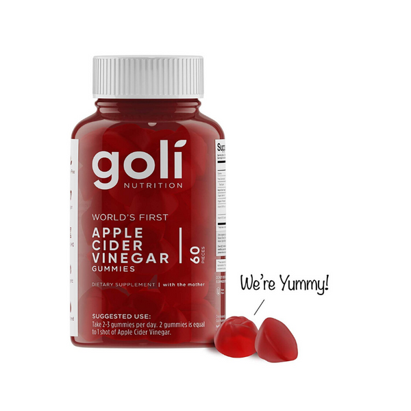 Goli Nutrition World's First Apple Cider Vinegar Gummy Vitamins, 1 Pack 60 Count