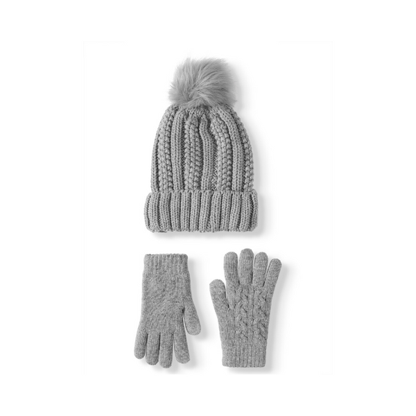 Pom Beanie and Gloves Gift Set (4 Colors)