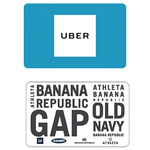 Ahorre en Uber, iTunes, calzado famoso, Gap y mucho más tarjetas de regalo