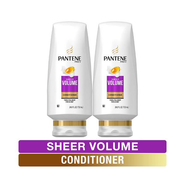 2 Bottles Of 24oz Pantene Pro-V Sheer Volume Conditioner