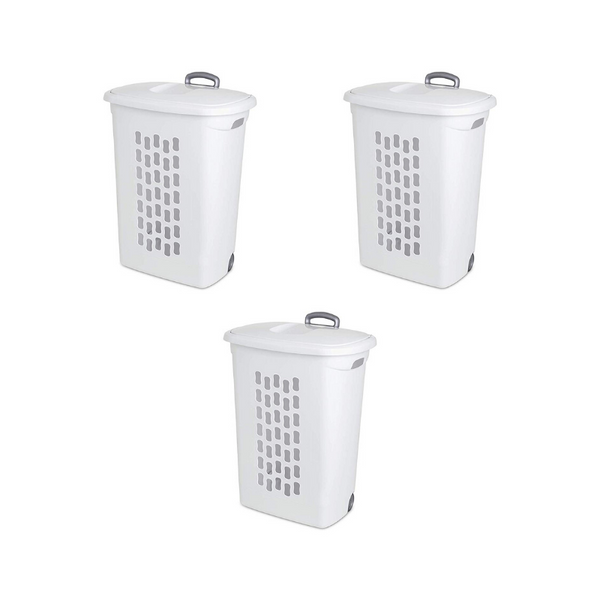 Set Of 3 Sterilite Ultra Wheeled Hampers