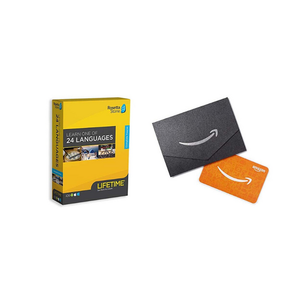 Learn a Language with Lifetime Access - Choose from 24 Languages + a free Amazon.com $20 Gift Card