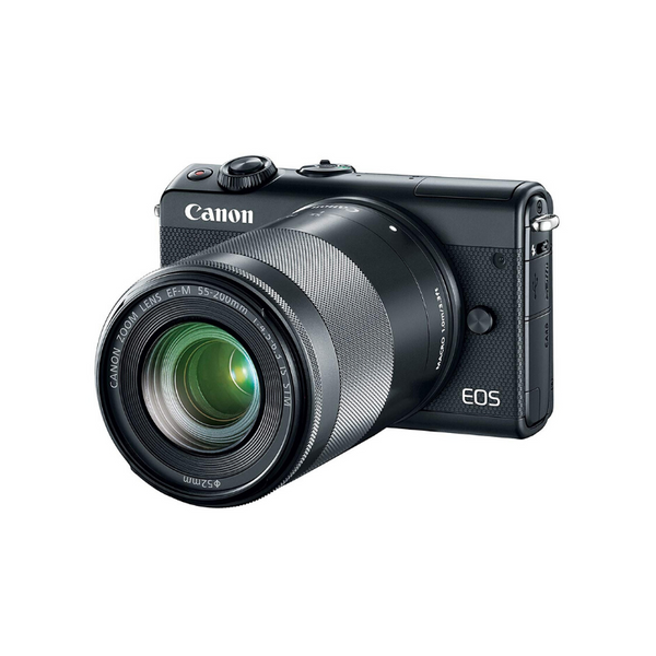 Canon EOS M100 Camera w/ 15-45mm Lens & 55-200mm Lens - WiFi, Bluetooth & NFC