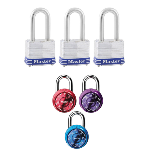 Set Of 3 Master Lock Padlocks