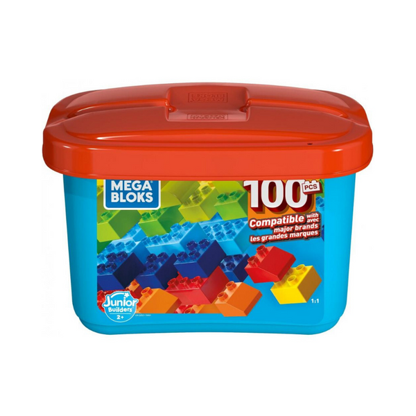 Mega Bloks Mini Bulk Small Tub, Multi-Colored with 100-Pieces