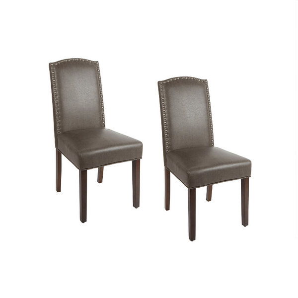 Juego de 2 sillas de comedor de piel sintética (3 colores)
