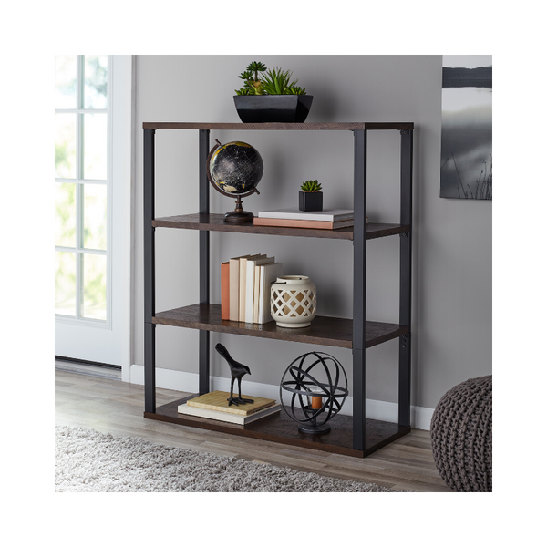 Mainstays 45" Clarendon 3-Shelf Metal Frame Book Case