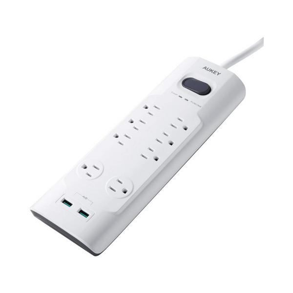 Aukey 4 Or 8 Power Strip Surge Protectors On Sale