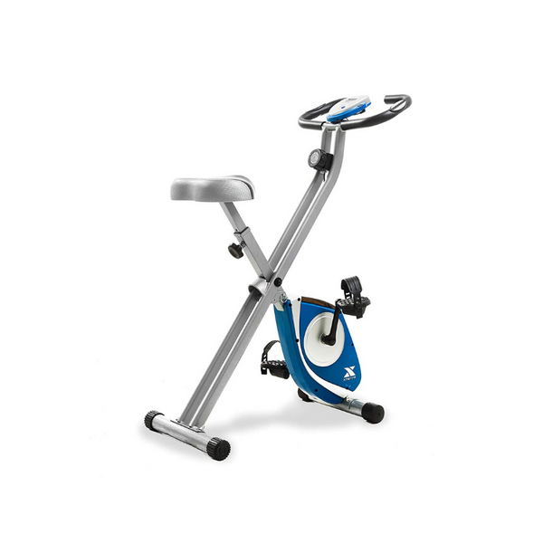 Bicicleta estática plegable XTERRA Fitness, plateada