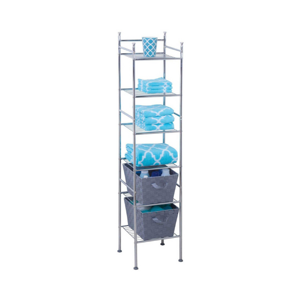 Honey-Can-Do 6 Tier Metal Tower Bathroom Shelf