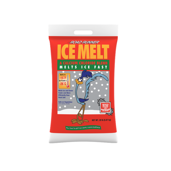 Mezcla de sal para derretir hielo Road Runner, bolsa de 20 libras