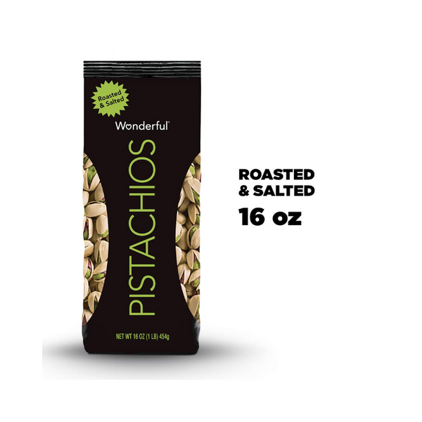 Wonderful Pistachios, Roasted and Salted, 16 Ounce Bag