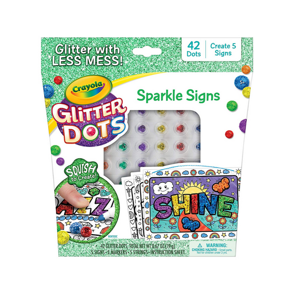 Crayola Glitter Dots Sparkle Signs Craft Kit Age 5+