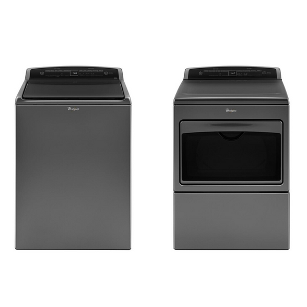 Whirlpool Chrome Shadow Top Load Washer Or Vented Dryer On Sale