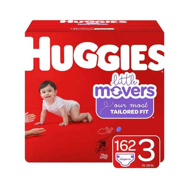 Huggies Little Movers Baby Diapers (Sizes 3, 4, 5, 6)