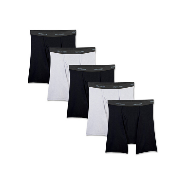 Pack Of 5 Fruit of the Loom Men's Boxer Briefs (2 Styles)