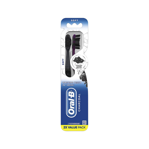Pack Of 2 Oral-b Charcoal Whitening Therapy Toothbrush