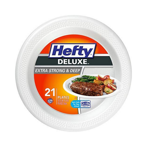 168 platos redondos grandes de espuma para fiesta Hefty Deluxe