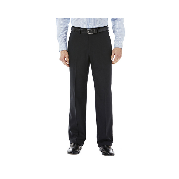 Haggar Classic Fit Expandable Waist Flat Front Dress Pants