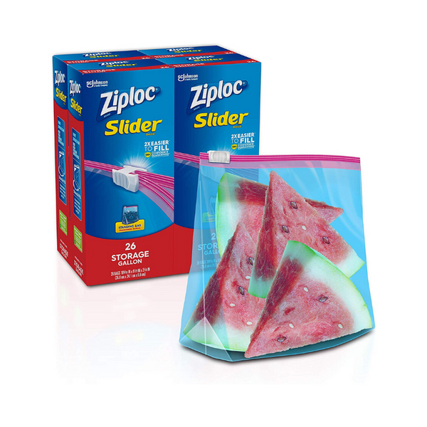 104 Ziploc Slider Stand-and-Fill Storage Bags