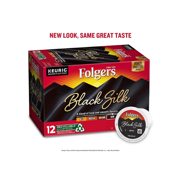 72 tazas K de café tostado oscuro Folgers Black Silk