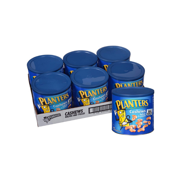 46oz Canister Of Planters Halves And Pieces Salted Cashews