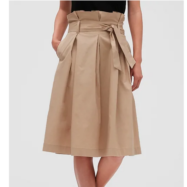Tie Waist Midi Skirt (2 colors)