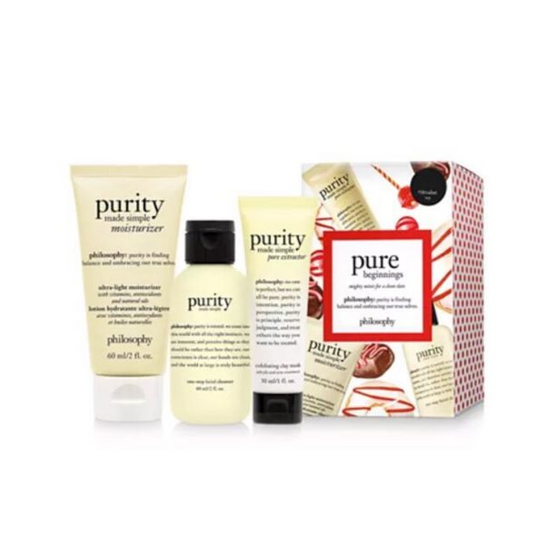 Set de regalo de pureza Pure Beginnings de filosofía de 3 piezas