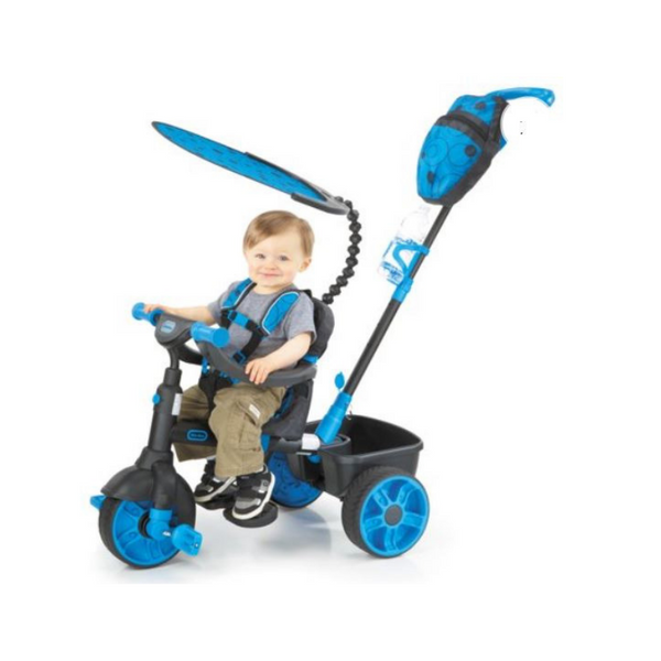 Little Tikes 4-in-1 Deluxe Edition Trike, Neon Blue