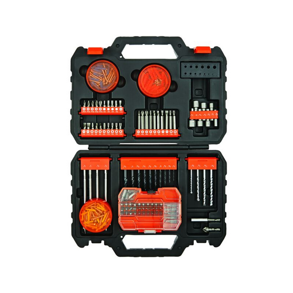 Juego completo de accesorios para proyectos BLACK+DECKER de 250 piezas